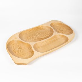 Négyosztású fatál