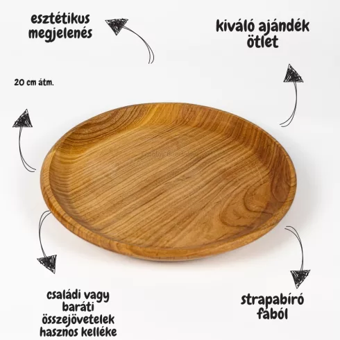 Fatányér készlet (6db), tartóval