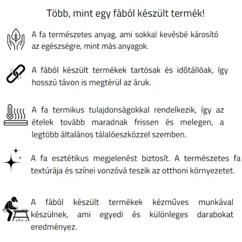 Fatányér készlet (6db), tartóval