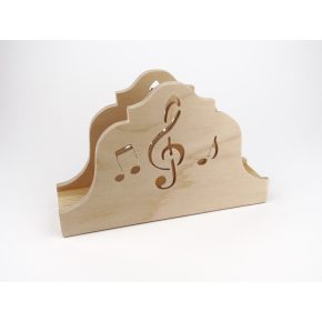 Szalvétatartó, hangjegyes előlappal